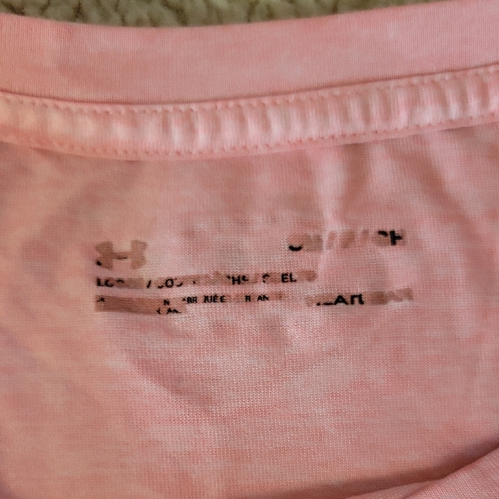 Under Armour Workout Shirt Light Pink Long Sleeve Top - Picture 2 of 2